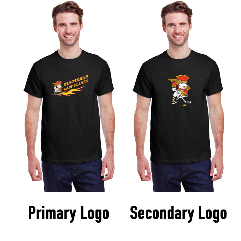 Lady Flames Gildan T-Shirt in Black or Grey