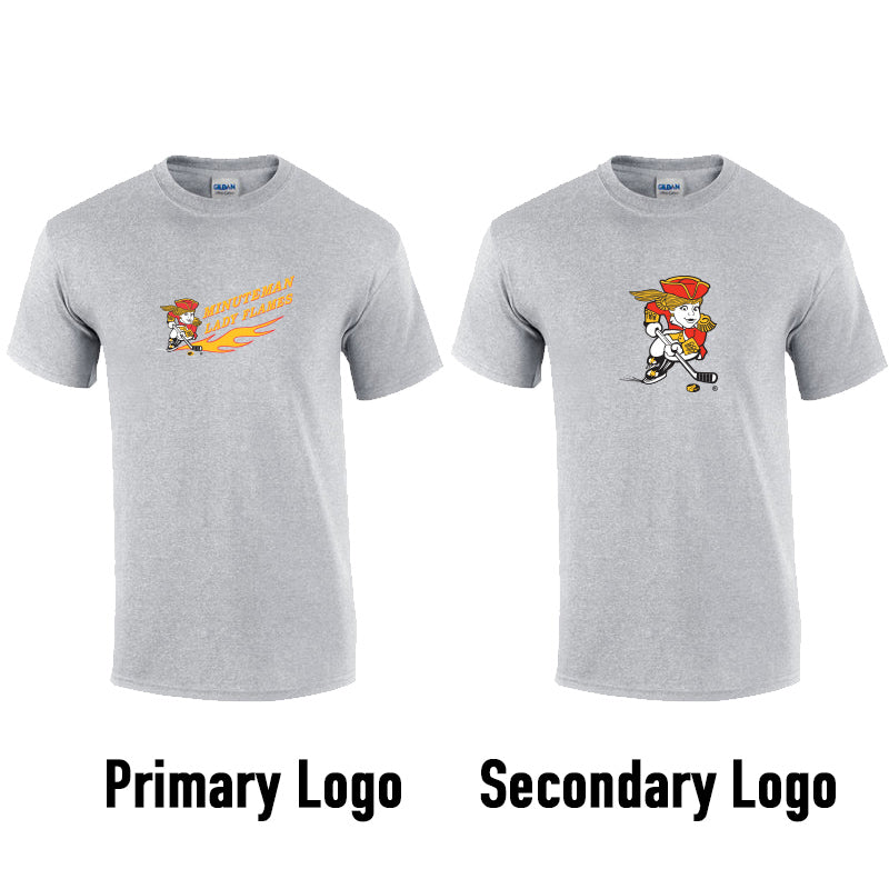 Lady Flames Gildan T-Shirt in Black or Grey