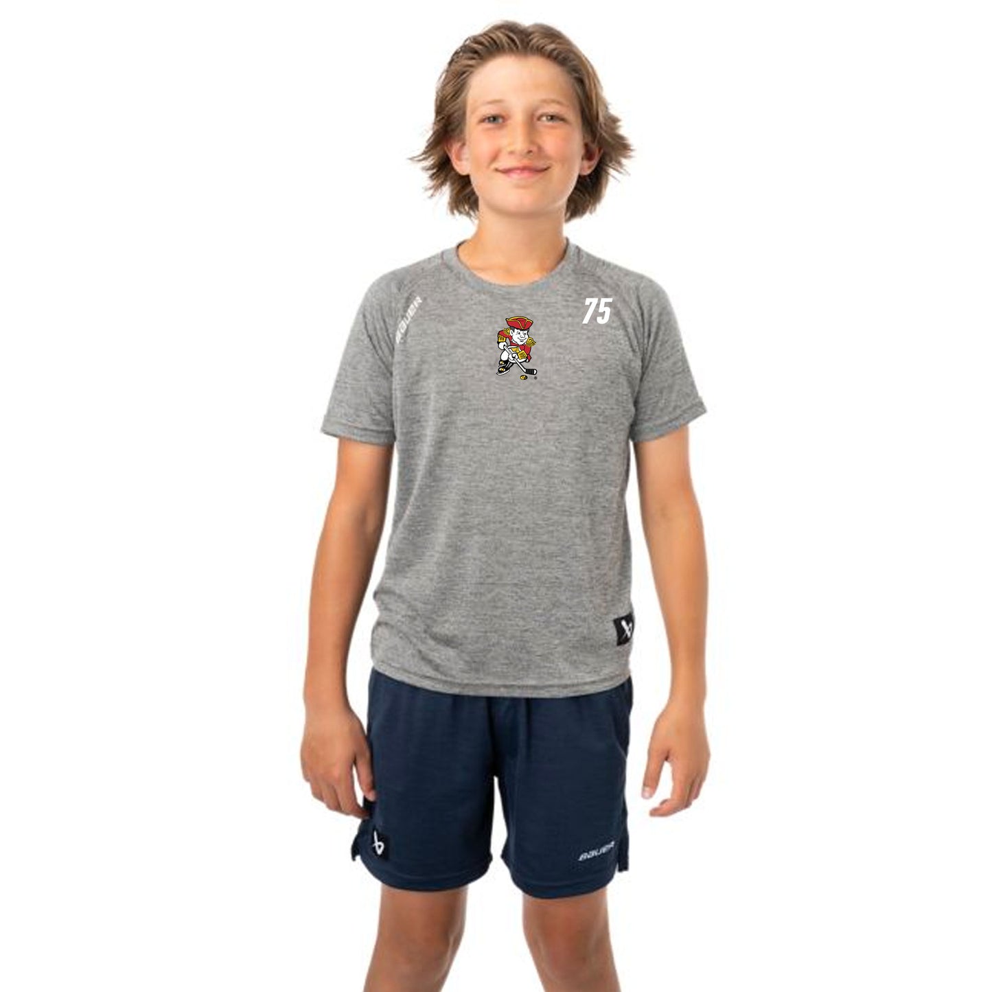 *PRE ORDER* S24 Minuteman Flames or Lady Flames Bauer Team Tech Tee in Black or Grey