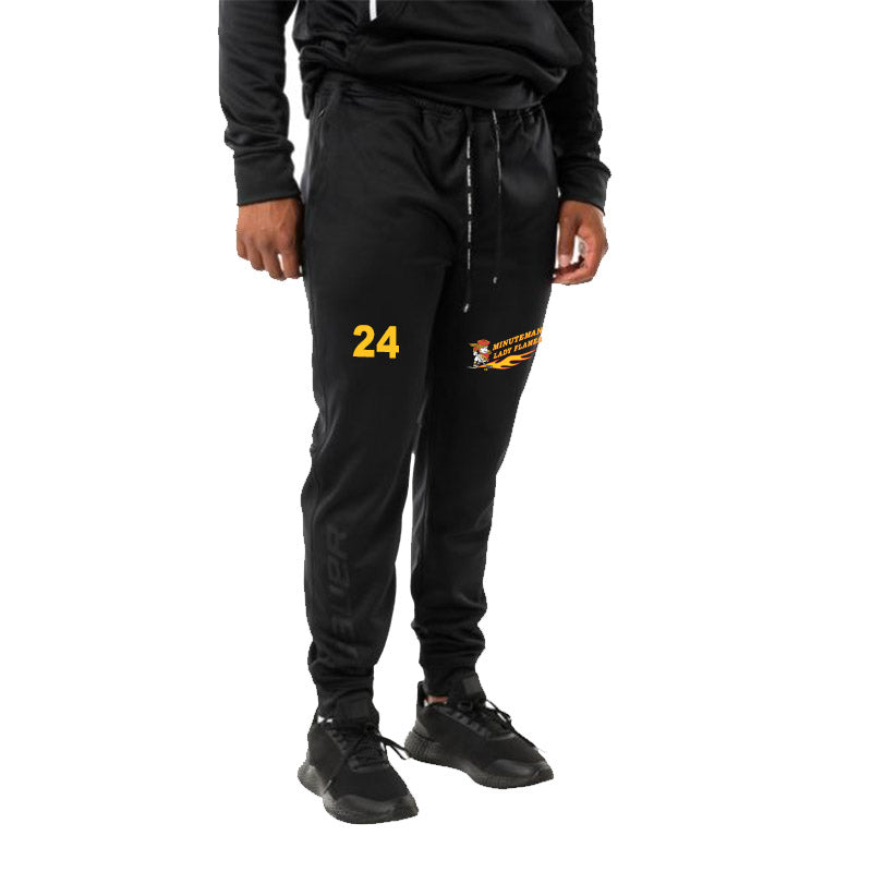 *PRE ORDER* S23 Minuteman Flames or Lady Flames Bauer TEAM Fleece Joggers Pants in Black