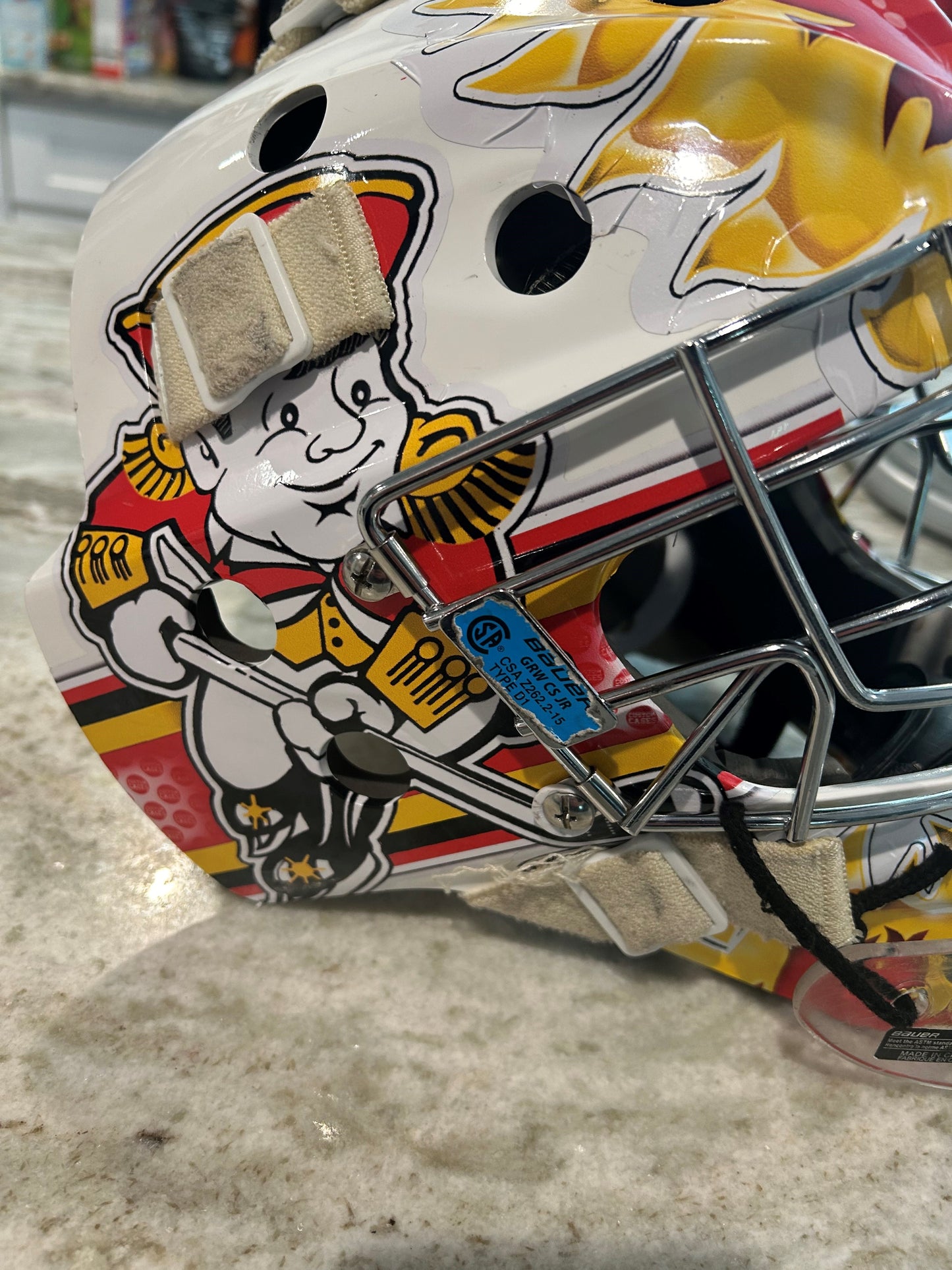 *PRE ORDER* Minuteman Flames Goalie Helmet Decal