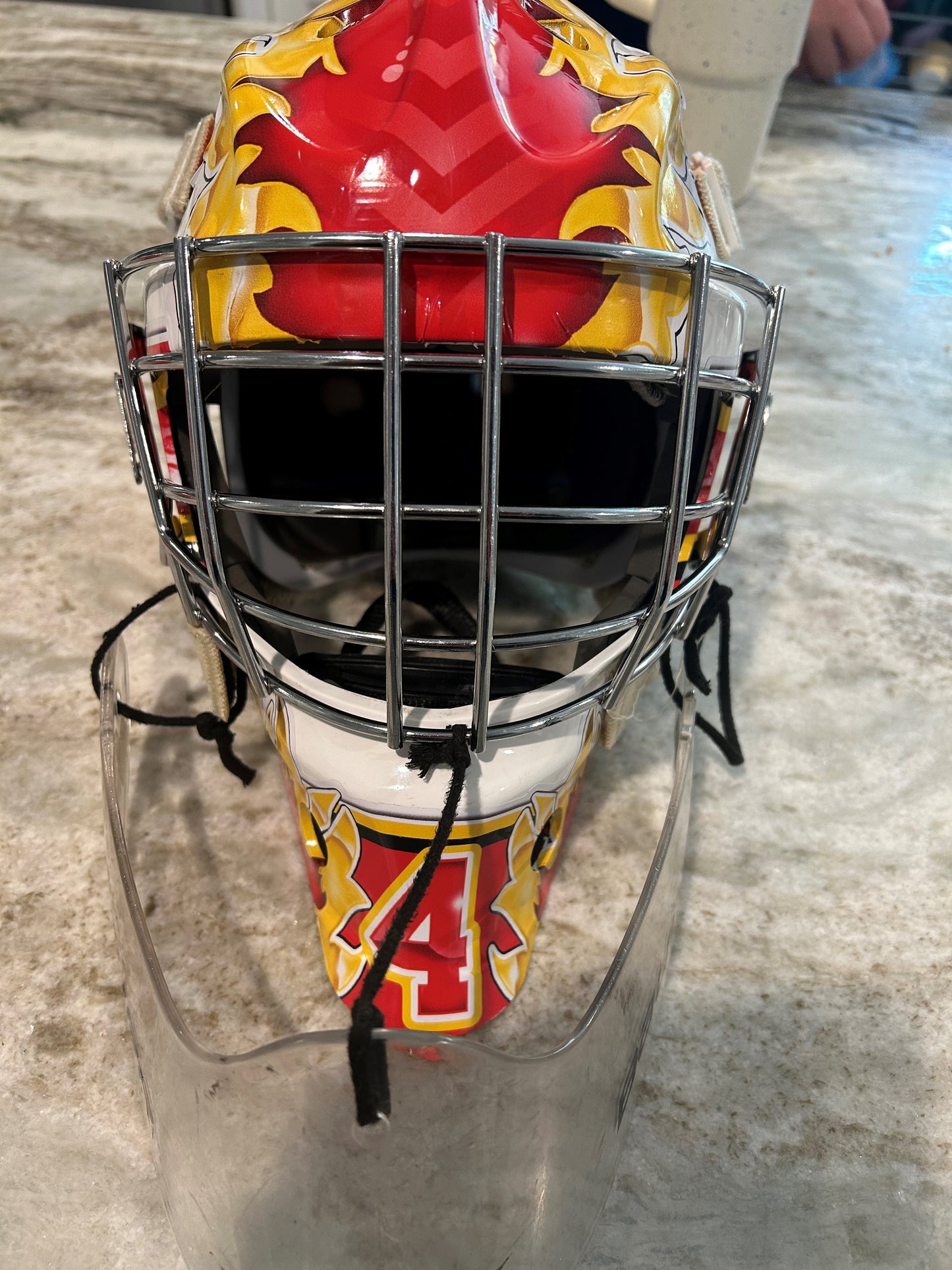 *PRE ORDER* Minuteman Flames Goalie Helmet Decal