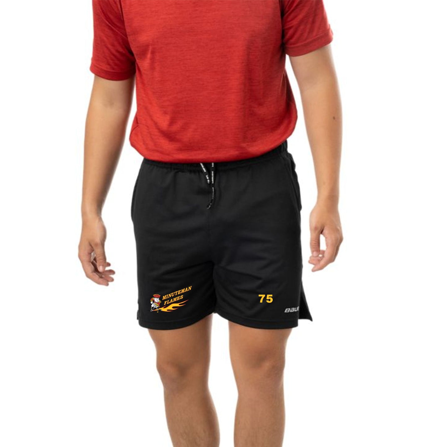 *PRE ORDER* S24 Minuteman Flames or Lady Flames Bauer Team Knit Shorts in Black
