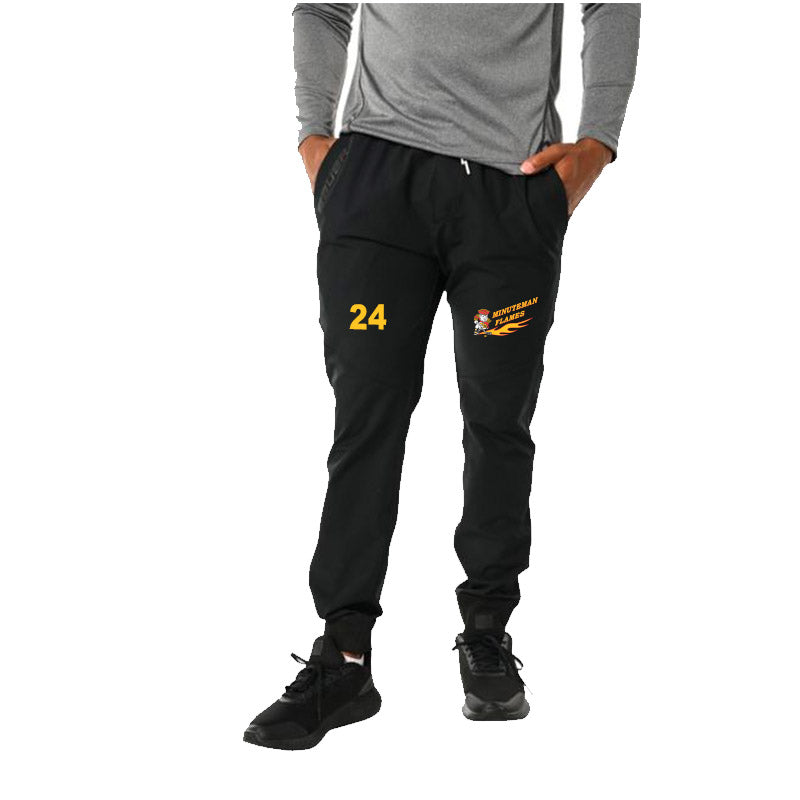 Minuteman Flames or Lady Flames Bauer TEAM WOVEN Joggers Pants in Black