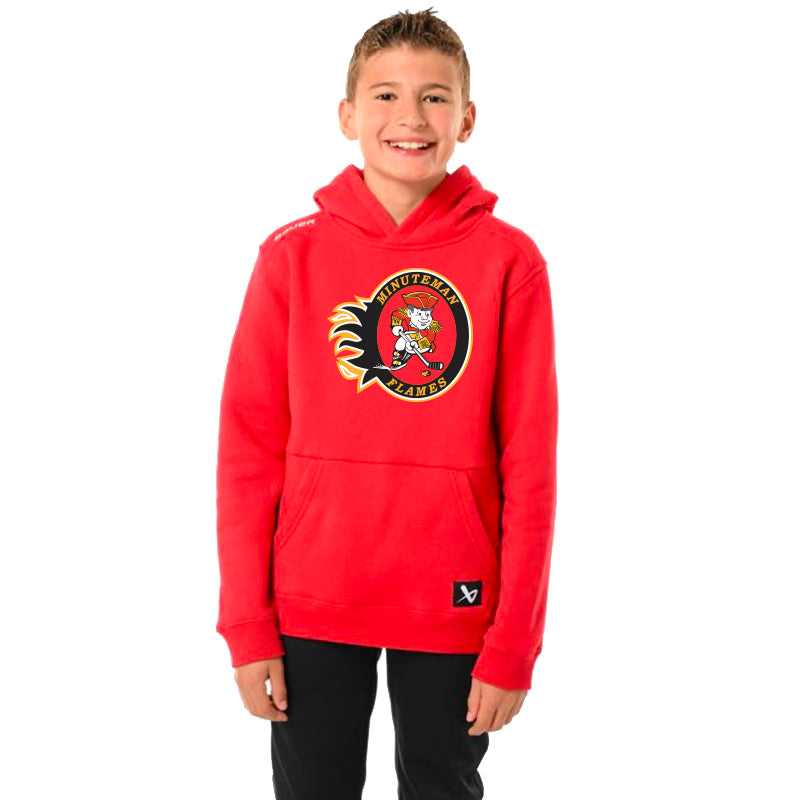 *PRE ORDER* Minuteman Flames or Lady Flames Bauer Team Hoody w/ Alternate Logo in Red