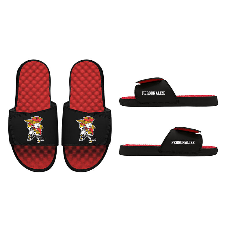 Lady Flames ISlides Sandals in Black, White or Two Tone