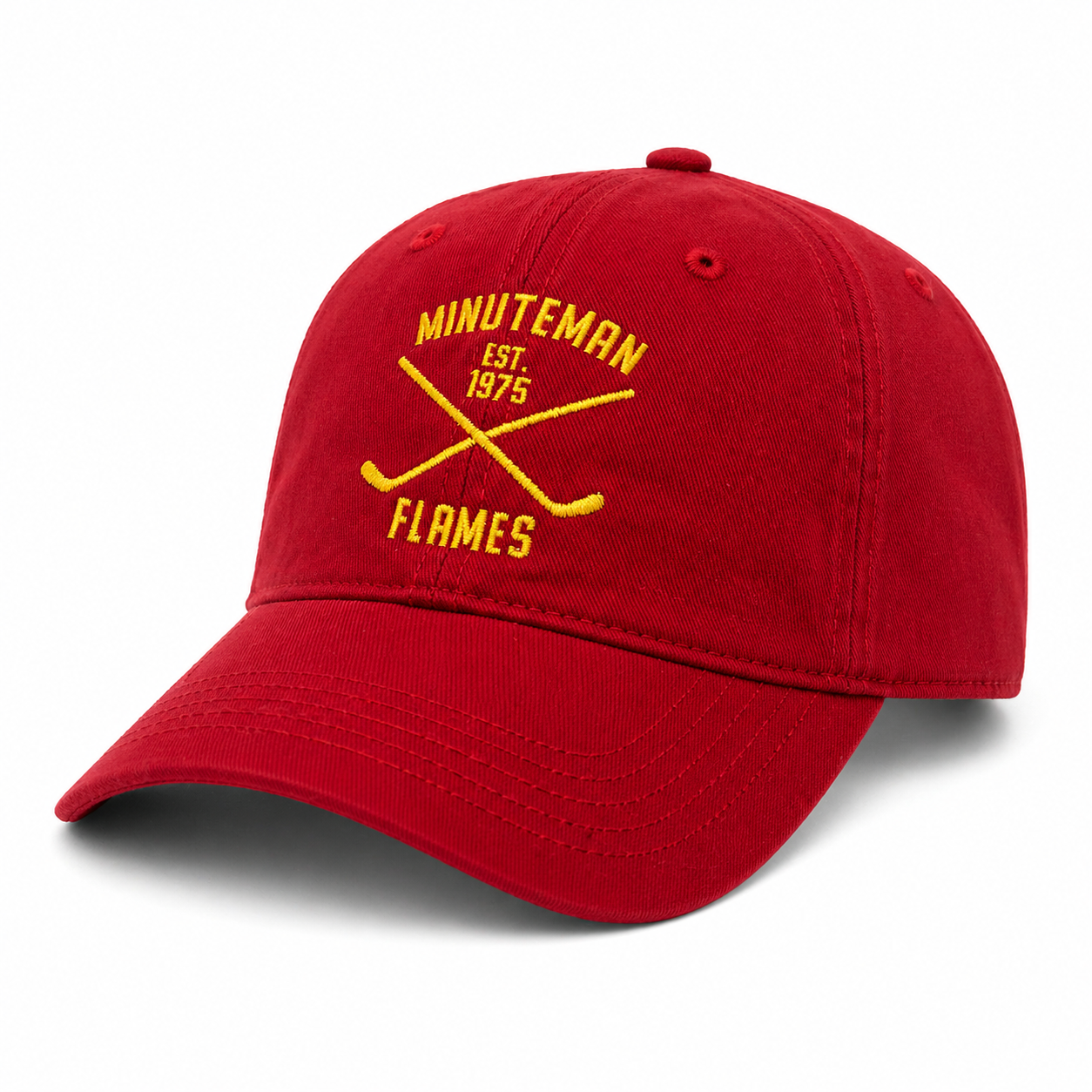 Minuteman Flames MMF24 Vintage Est. Dad Hat in Red