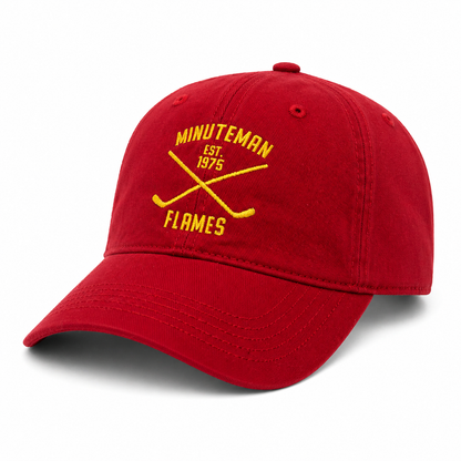 Minuteman Flames MMF24 Vintage Est. Dad Hat in Red