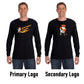 Minuteman Flames or Lady Flames Gildan Long Sleeve T-Shirt in Black or Grey