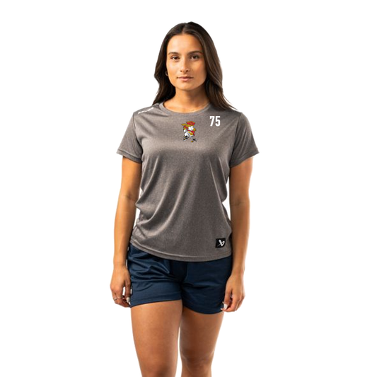 *PRE ORDER* S25 Minuteman Flames or Lady Flames Bauer Women's Team Tech Tee in Grey