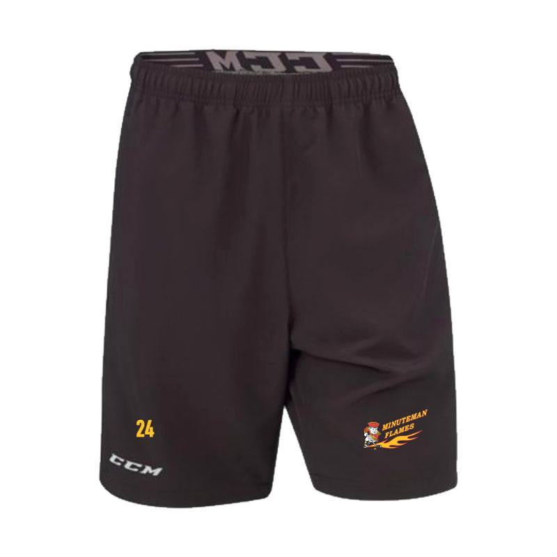 *PRE ORDER* Minuteman Flames or Lady Flames CCM Team Woven Shorts in Black or Grey