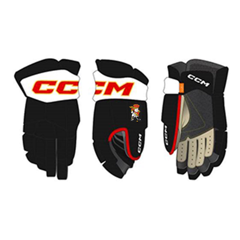 Lady Flames CCM Team Gloves in Black / White