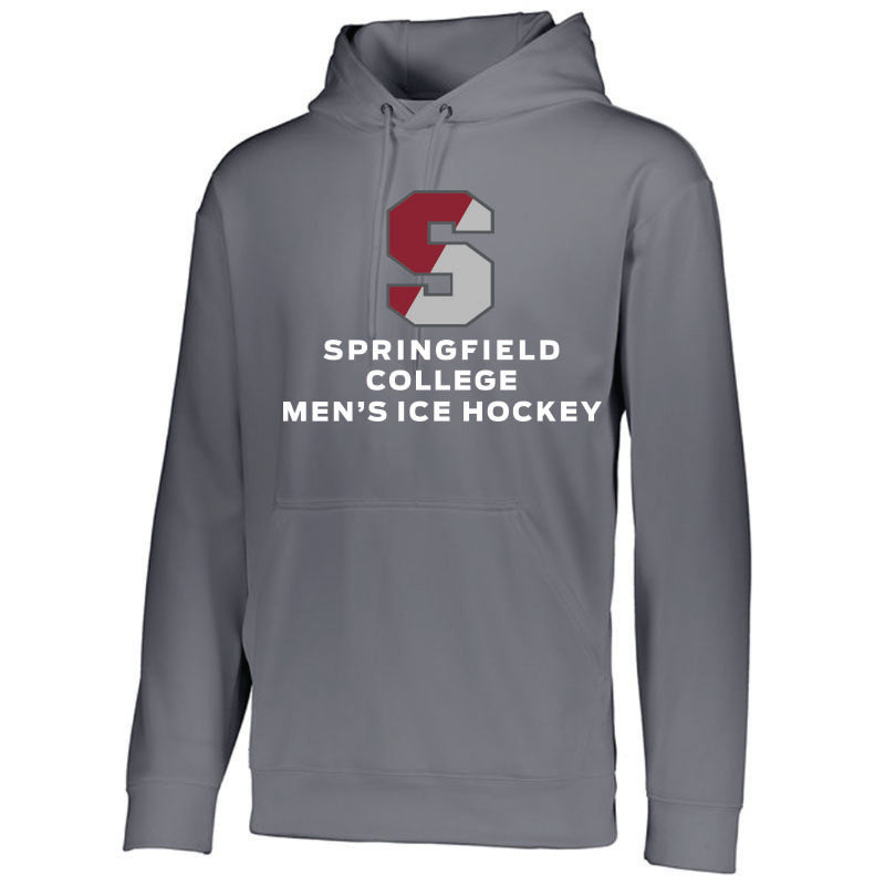 Springfield College Club Hockey Performance Team Hoody in Maroon and Dark Grey