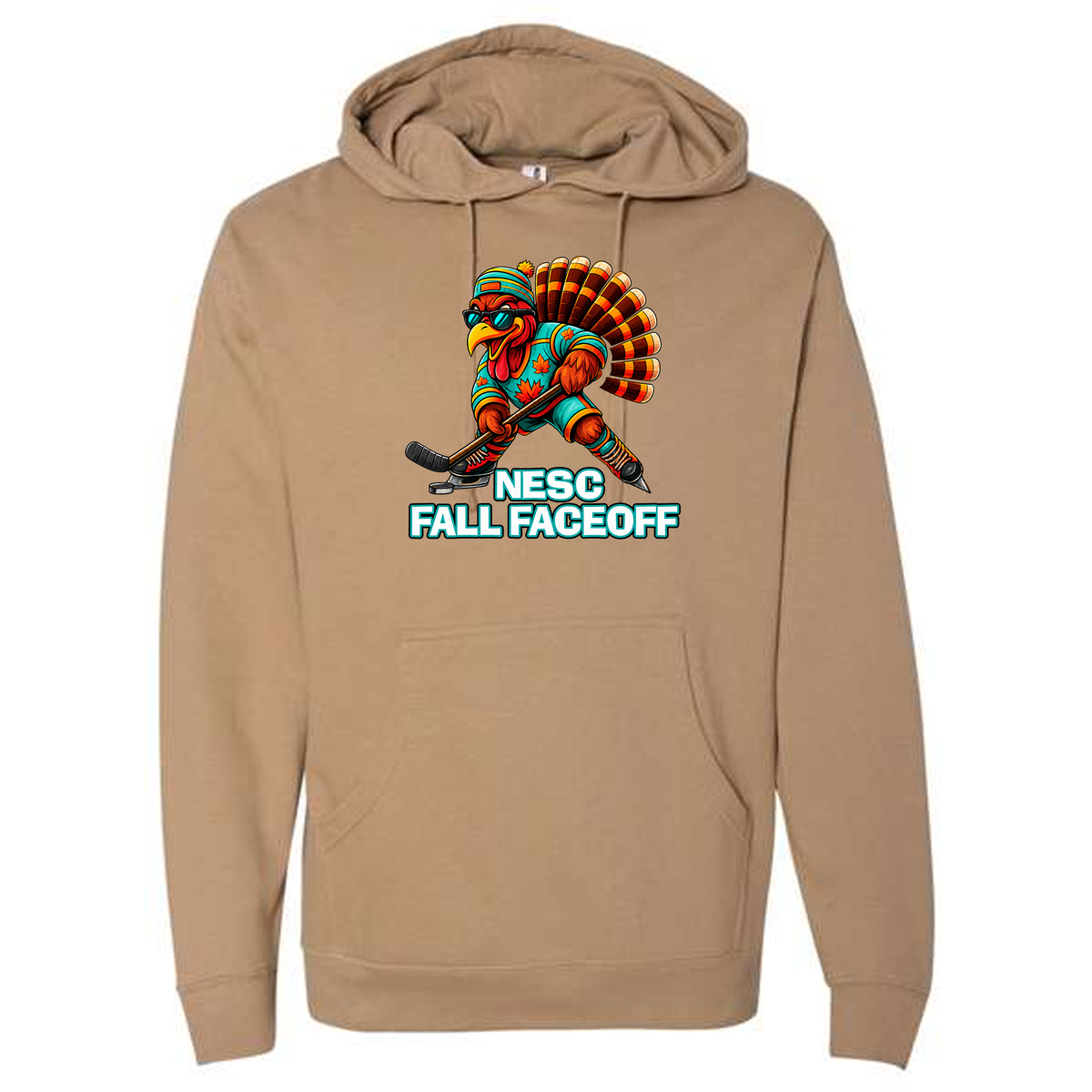 *PRE ORDER* Fall Faceoff MASCOT LOGO Hoody in Grey or Sand