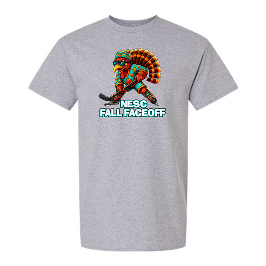 *PRE ORDER* Fall Faceoff MASCOT LOGO Cotton T-Shirt in Grey