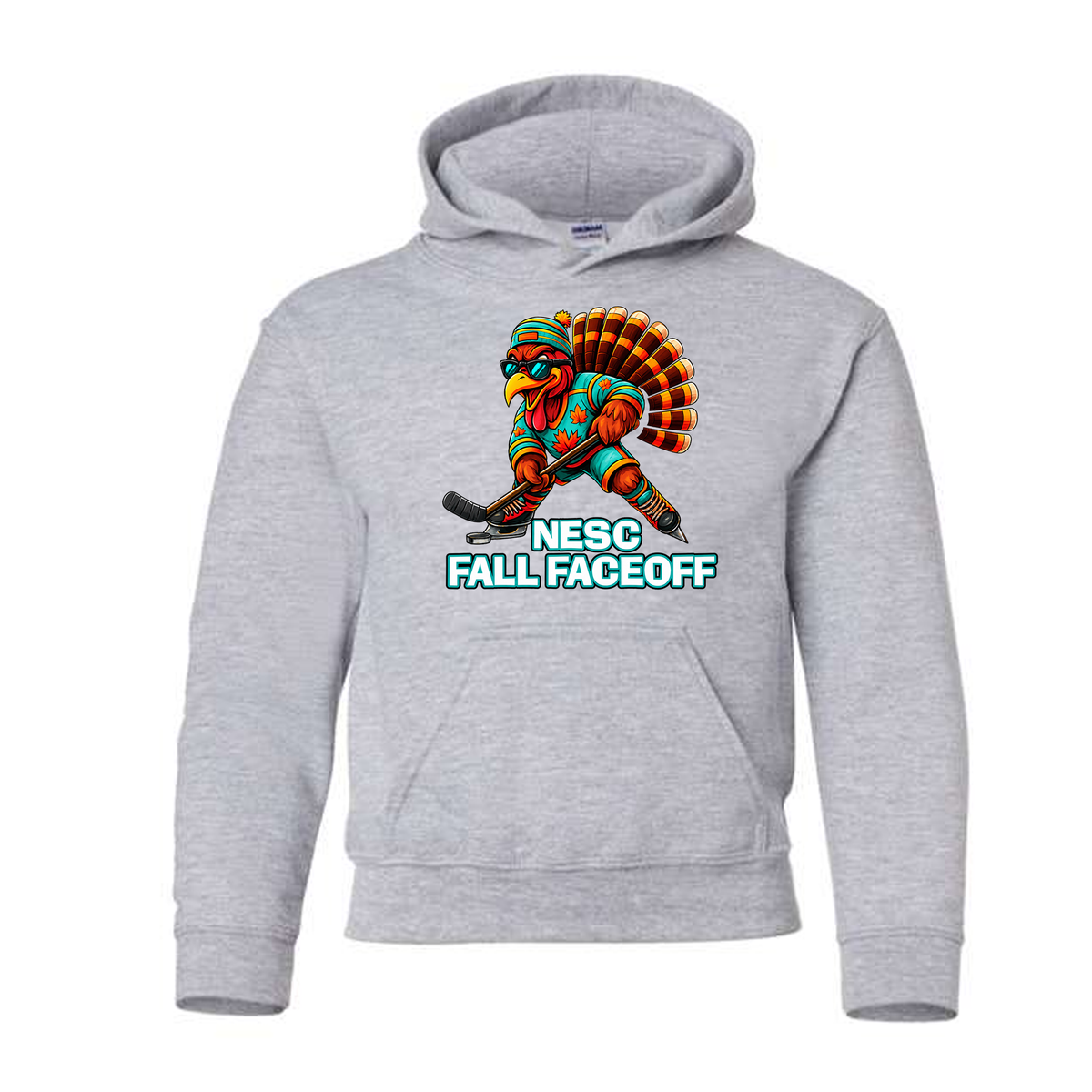 *PRE ORDER* Fall Faceoff MASCOT LOGO Hoody in Grey or Sand