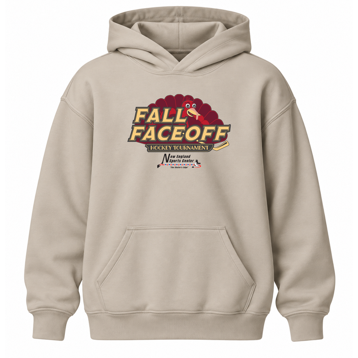 *PRE ORDER* Fall Faceoff PRIMARY LOGO Hoody in Grey or Sand
