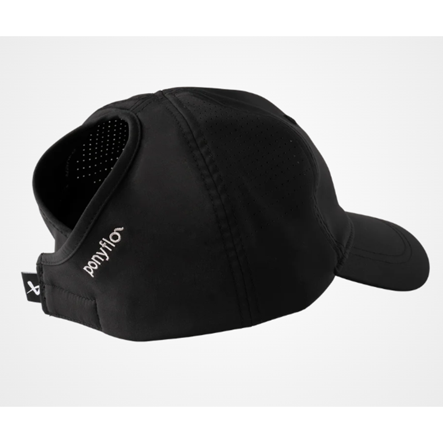 Minuteman Flames or Lady Flames Women's Perf Ponytail Hat in Black