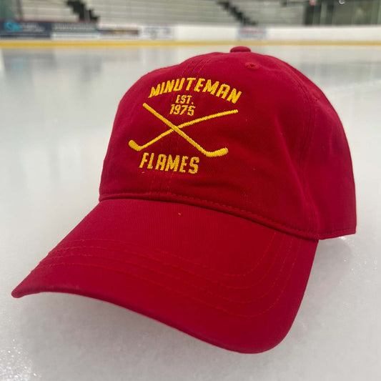 Minuteman Flames MMF24 Vintage Est. Dad Hat in Red
