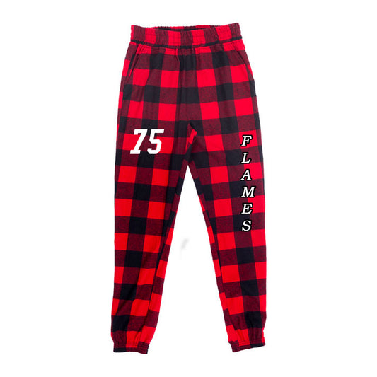 *PRE ORDER* Minuteman Flames or Lady Flames Flannel Pants in black and red