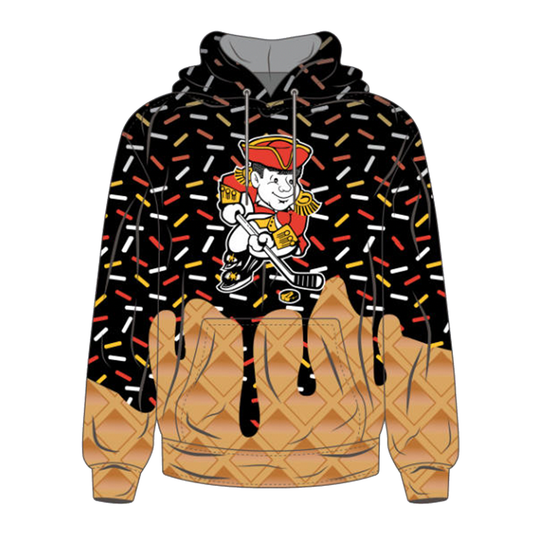 *PRE ORDER* Minuteman Flames or Lady Flames Ice Cream Drip Sublimated Hoody