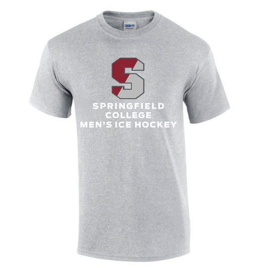 Springfield College Club Hockey Cotton T-Shirt in Grey