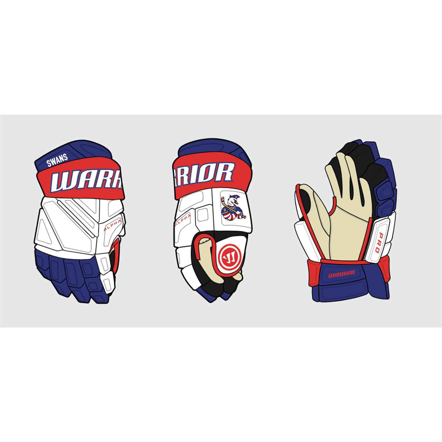 *PRE ORDER* Warrior Alpha Pro WC Swans Boys Gloves
