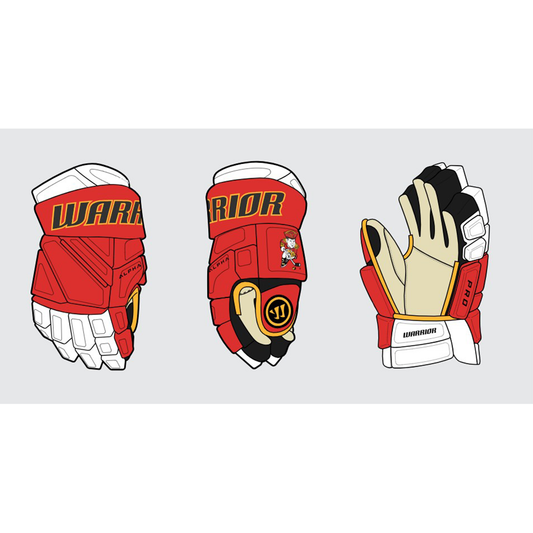*PRE-ORDER* Minuteman Flames Warrior Alpha Pro Team Gloves in red