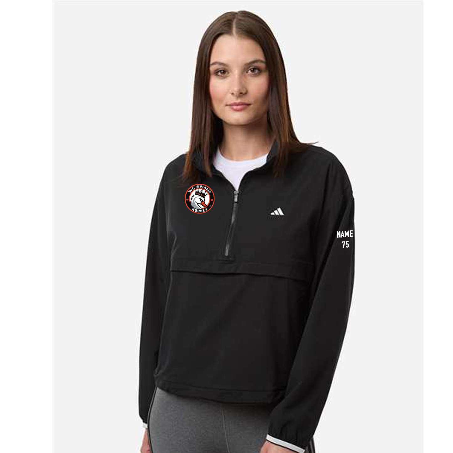*PRE ORDER* S25 WC SWANS Adidas Women's Go-To 1/4 Zip Pullover in Black