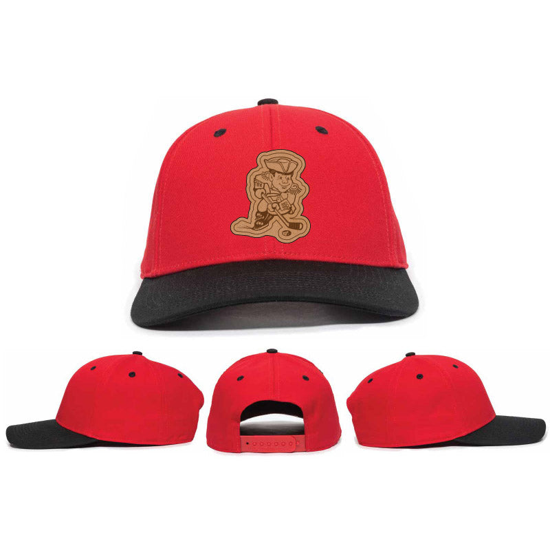 Minuteman Flames OC Sports Patch Adjustable Cap in Red/Black