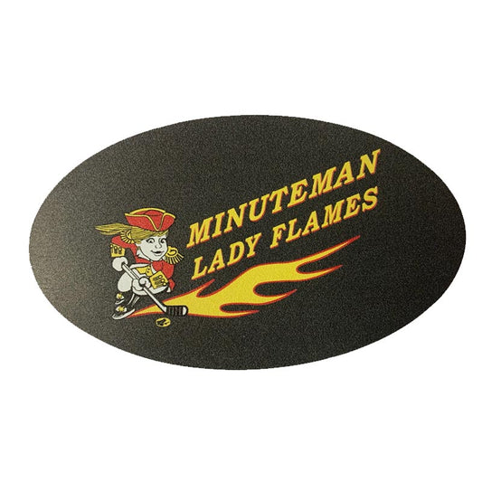 Minuteman Lady Flames Car Magnet